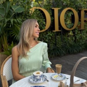 SOLD Silky Satin Mint Aqua Teal Green Asymmetrical One Shoulder Romper Dress S